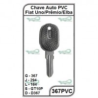 CHAVE AUTO PVC FIAT UNO - 367PVC (5U)